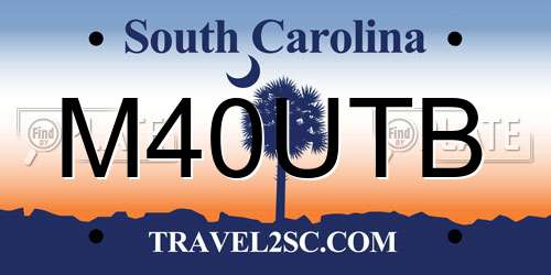 M40UTB South Carolina License Plate