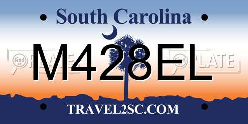 M428EL South Carolina License Plate