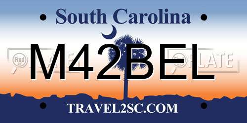M42BEL South Carolina License Plate
