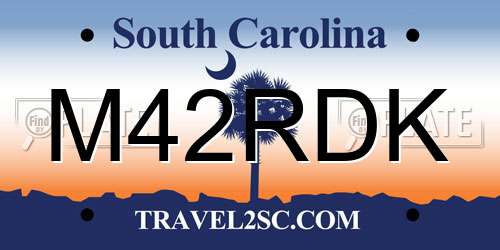 M42RDK South Carolina License Plate