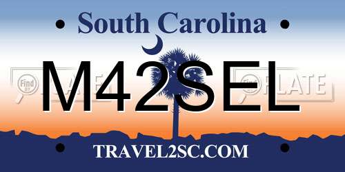 M42SEL South Carolina License Plate
