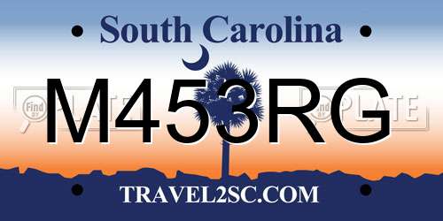 M453RG South Carolina License Plate