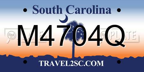 M4704Q South Carolina License Plate