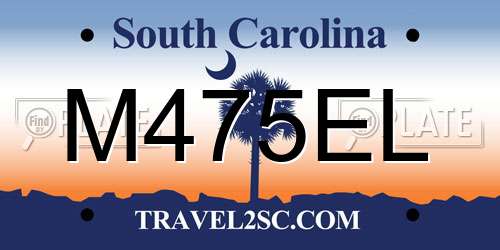 M475EL South Carolina License Plate