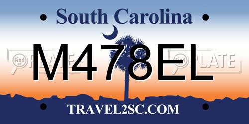 M478EL South Carolina License Plate