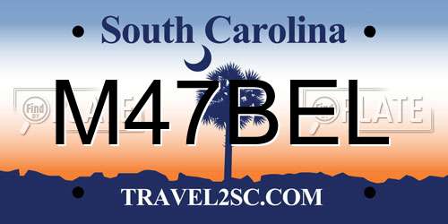 M47BEL South Carolina License Plate