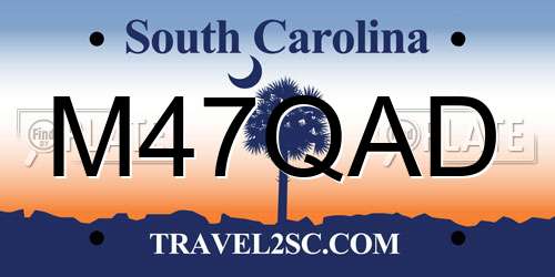 M47QAD South Carolina License Plate