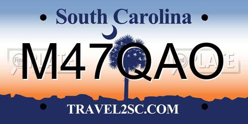 M47QAO South Carolina License Plate