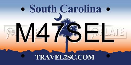 M47SEL South Carolina License Plate