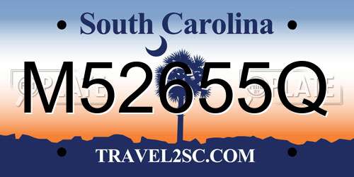 M52655Q South Carolina License Plate