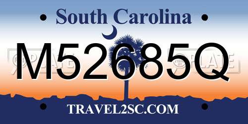 M52685Q South Carolina License Plate
