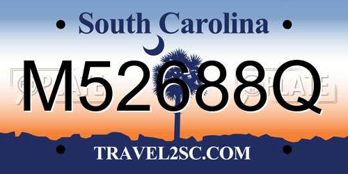 M52688Q South Carolina License Plate