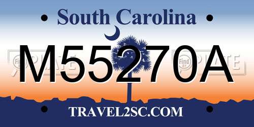 M55270A South Carolina License Plate