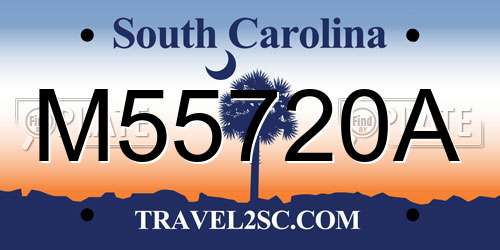 M55720A South Carolina License Plate