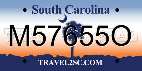 M57655O South Carolina License Plate