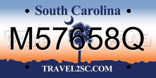 M57658Q South Carolina License Plate