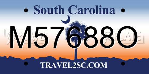 M57688O South Carolina License Plate