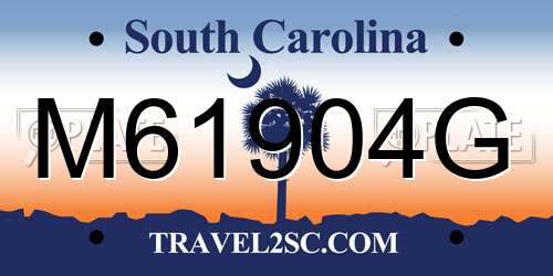 M61904G South Carolina License Plate
