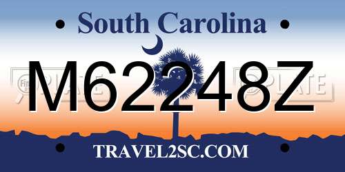 M62248Z South Carolina License Plate
