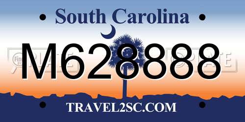 M628888 South Carolina License Plate