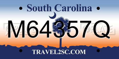 M64357Q South Carolina License Plate