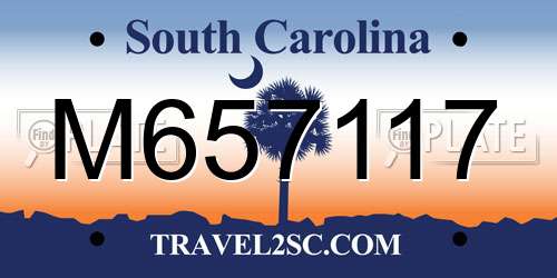 M657117 South Carolina License Plate