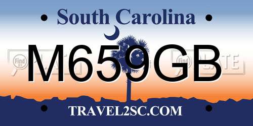 M659GB South Carolina License Plate