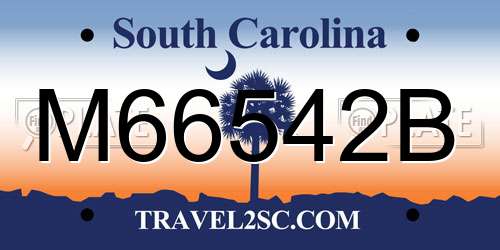 M66542B South Carolina License Plate
