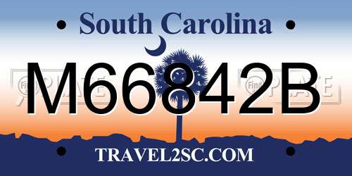 M66842B South Carolina License Plate