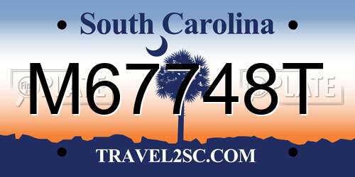 M67748T South Carolina License Plate