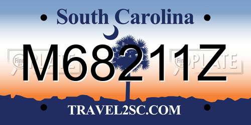 M68211Z South Carolina License Plate