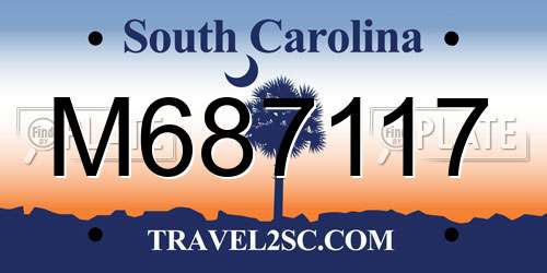 M687117 South Carolina License Plate