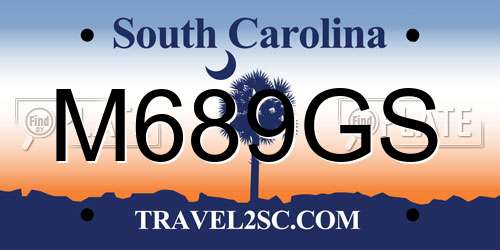 M689GS South Carolina License Plate
