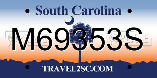 M69353S South Carolina License Plate