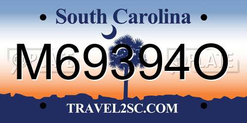 M69394O South Carolina License Plate
