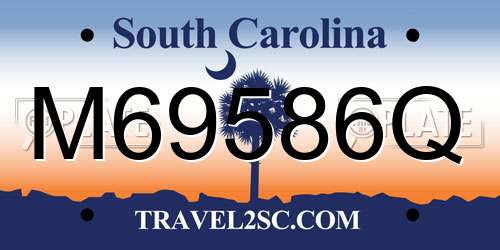 M69586Q South Carolina License Plate