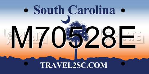 M70528E South Carolina License Plate