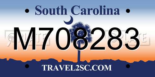 M708283 South Carolina License Plate