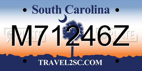 M71246Z South Carolina License Plate