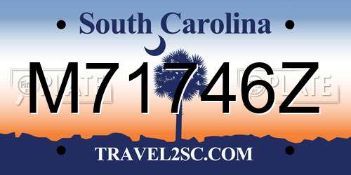 M71746Z South Carolina License Plate