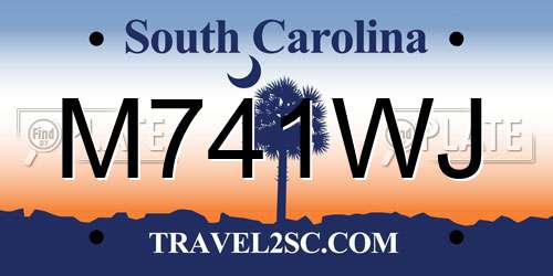 M741WJ South Carolina License Plate