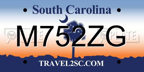 M752ZG South Carolina License Plate