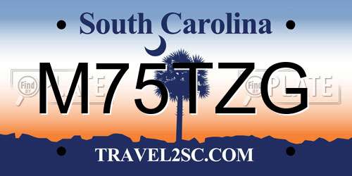 M75TZG South Carolina License Plate