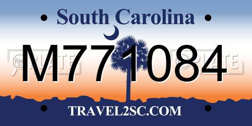 M771084 South Carolina License Plate