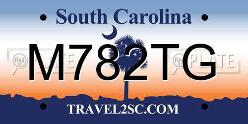 M782TG South Carolina License Plate
