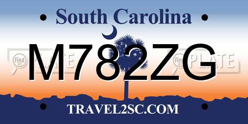 M782ZG South Carolina License Plate