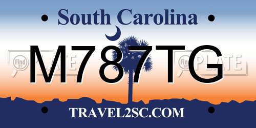 M787TG South Carolina License Plate