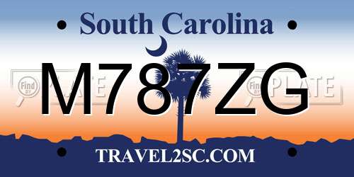 M787ZG South Carolina License Plate