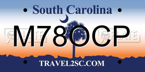 M78OCP South Carolina License Plate