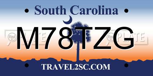 M78TZG South Carolina License Plate